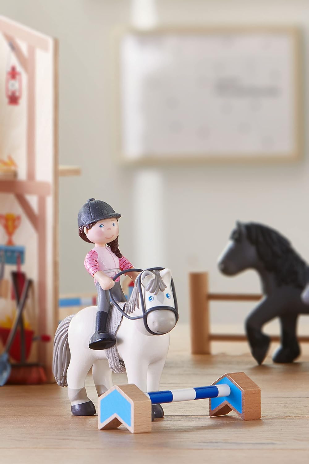 HABA Little Friends Horse Riding Play Set - Rider Sanya, Mare Saphira and Accessories