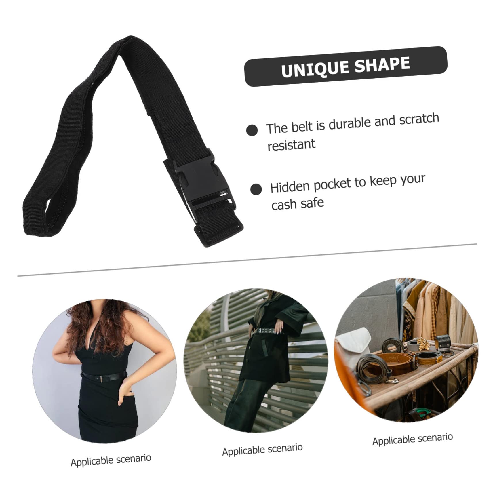 Kisangel 2 Uds Cinturón Para Esconder Dinero Cinturón De Viaje Para Dinero Cinturón De Nailon Con Cremallera Oculta Cinturones Deportivos De Viaje Para Mujeres Cartera Para Hombre Fajas