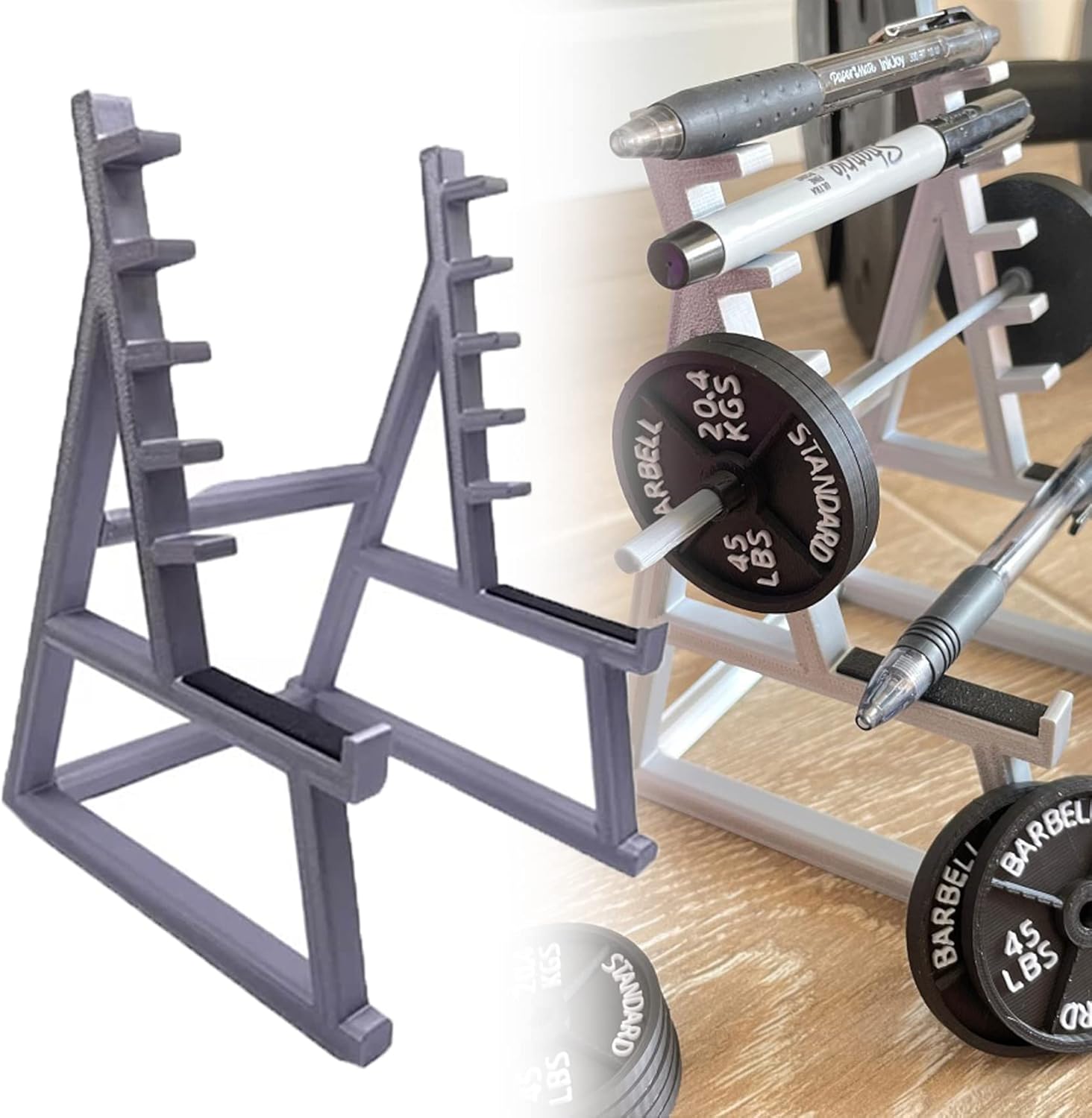 TTEDMO Squat Rack Pen Holder Desk Organizer,Squat Rack Pen Holder