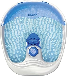TRAKK Foot Spa Massager Electric Vibrating Bubbles, Heating, and Splash Proof Includes Therapy Salt, Melts Away Stress and Revitalizes