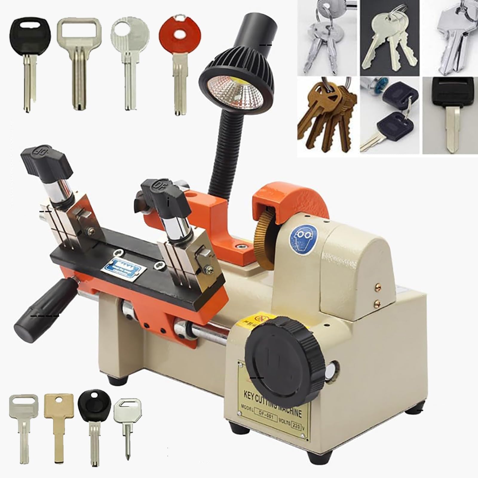 Key Copy Machine,Automatic-Keys-Cutter,Key Making Machine with LED Display,Keys-Machine Cutter and Copy Maker,Duplicate Cutting Tool for Motorcycle, Electric Car & Door Lock