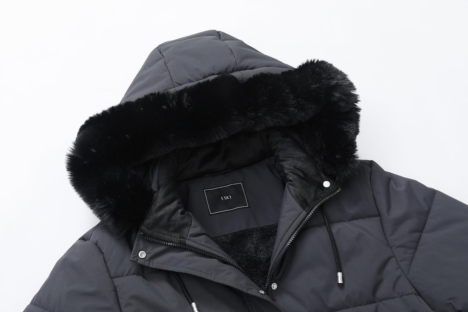 Women's Plus Size Down Coat Parka Jacket | Waterproof, Windproof, Detachable Hood, Thicken for Winter Warmth - Image 4