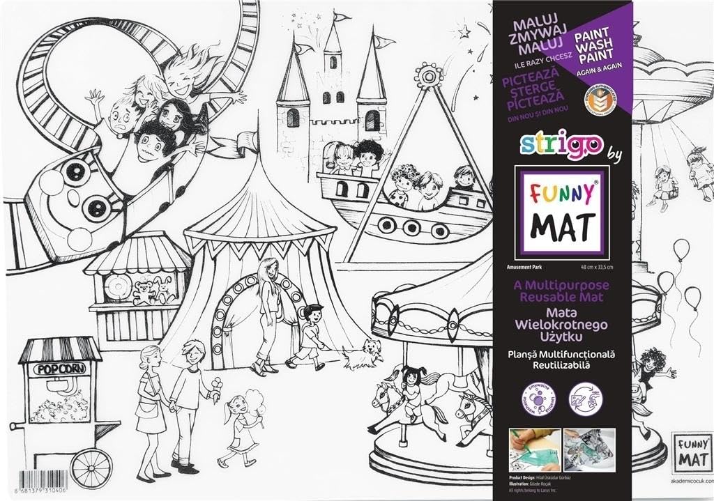 Funny Mat Lunapark tapis de table pour occuper les enfants pendant le repas