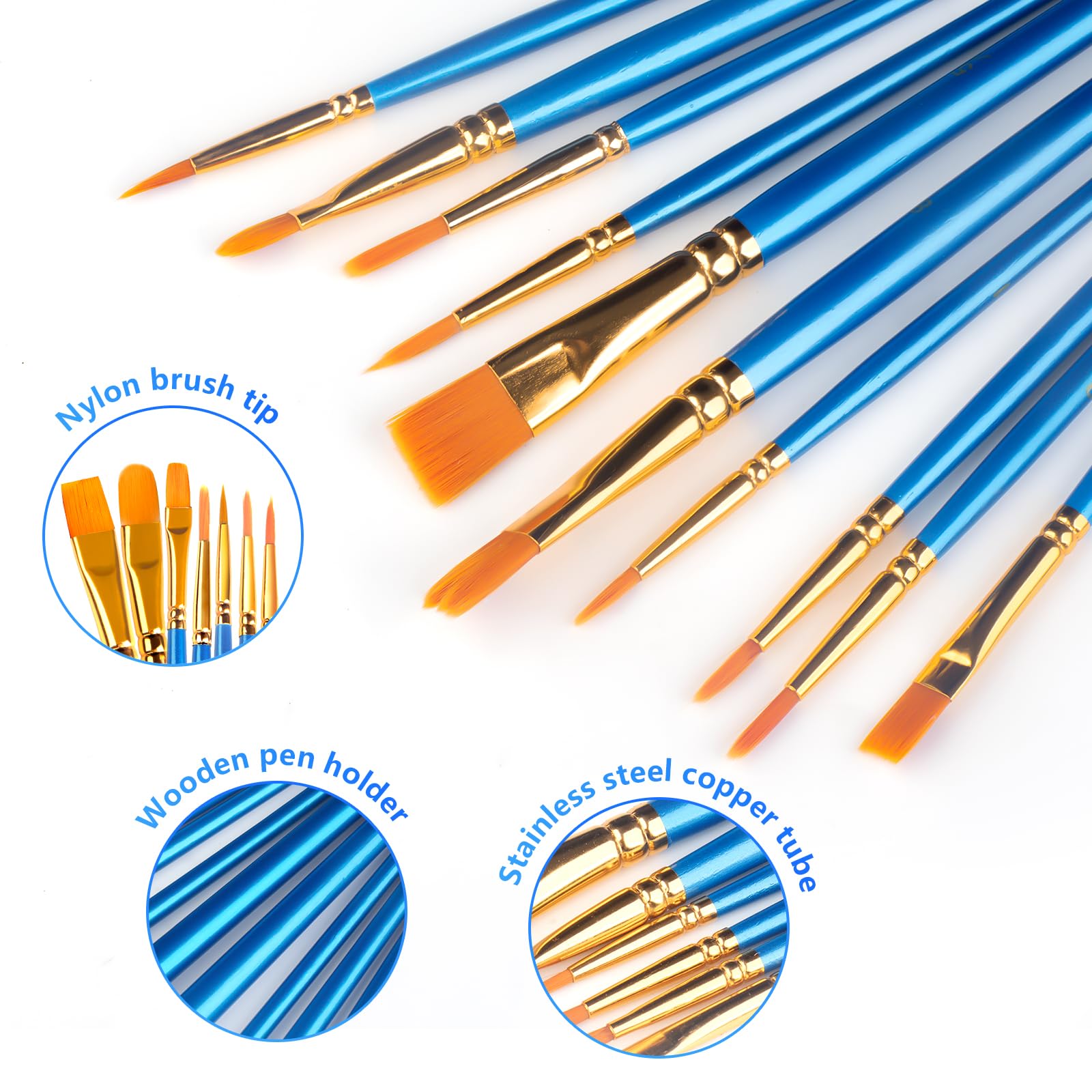 Amazon.co.jp: SUTOUG ペイントブラシセット 2パック 20個入り 木製