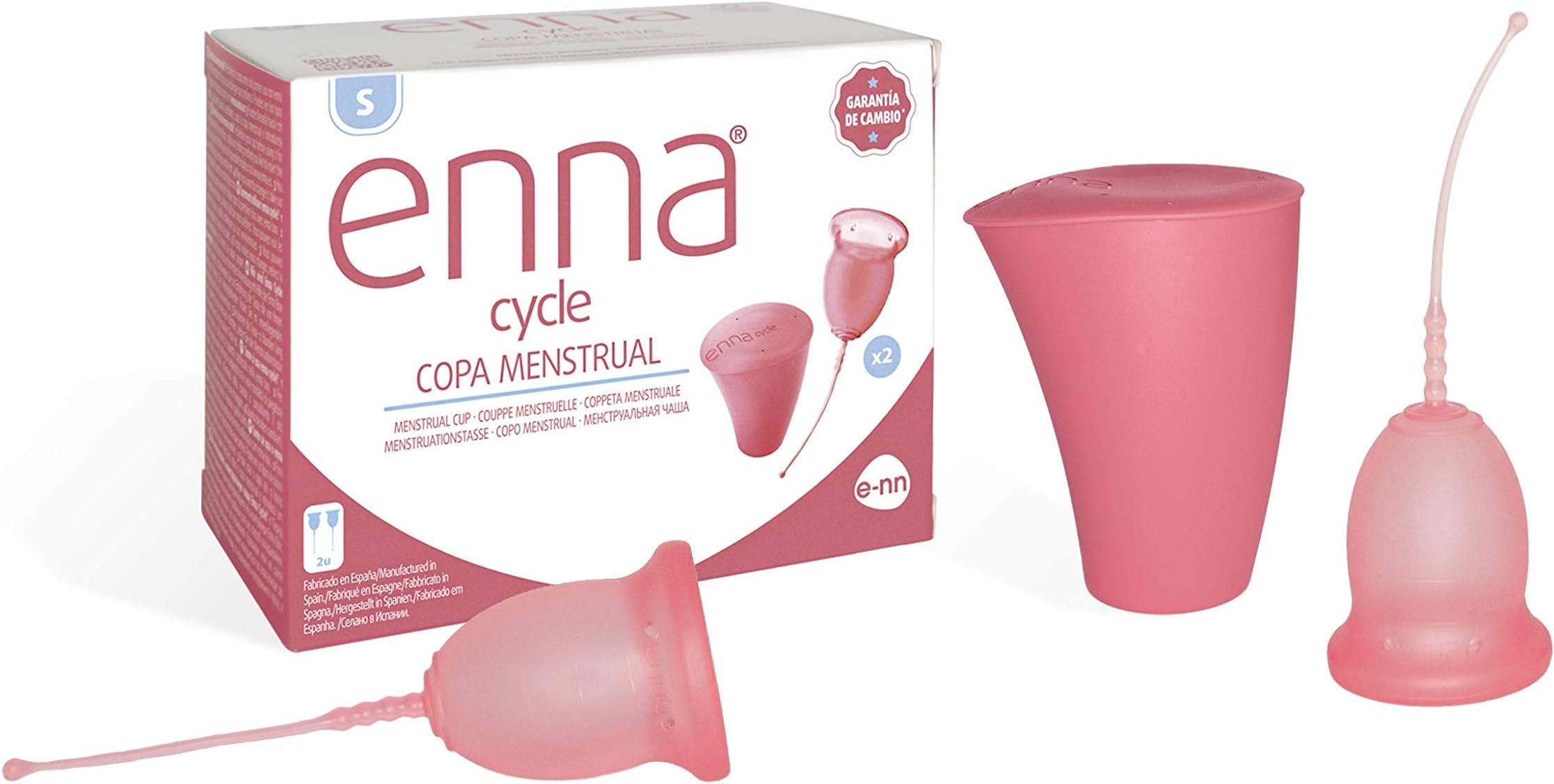 Enna Cycle Menstrual Cup (2 Cups + Sterile Box), S, Pack of 1
