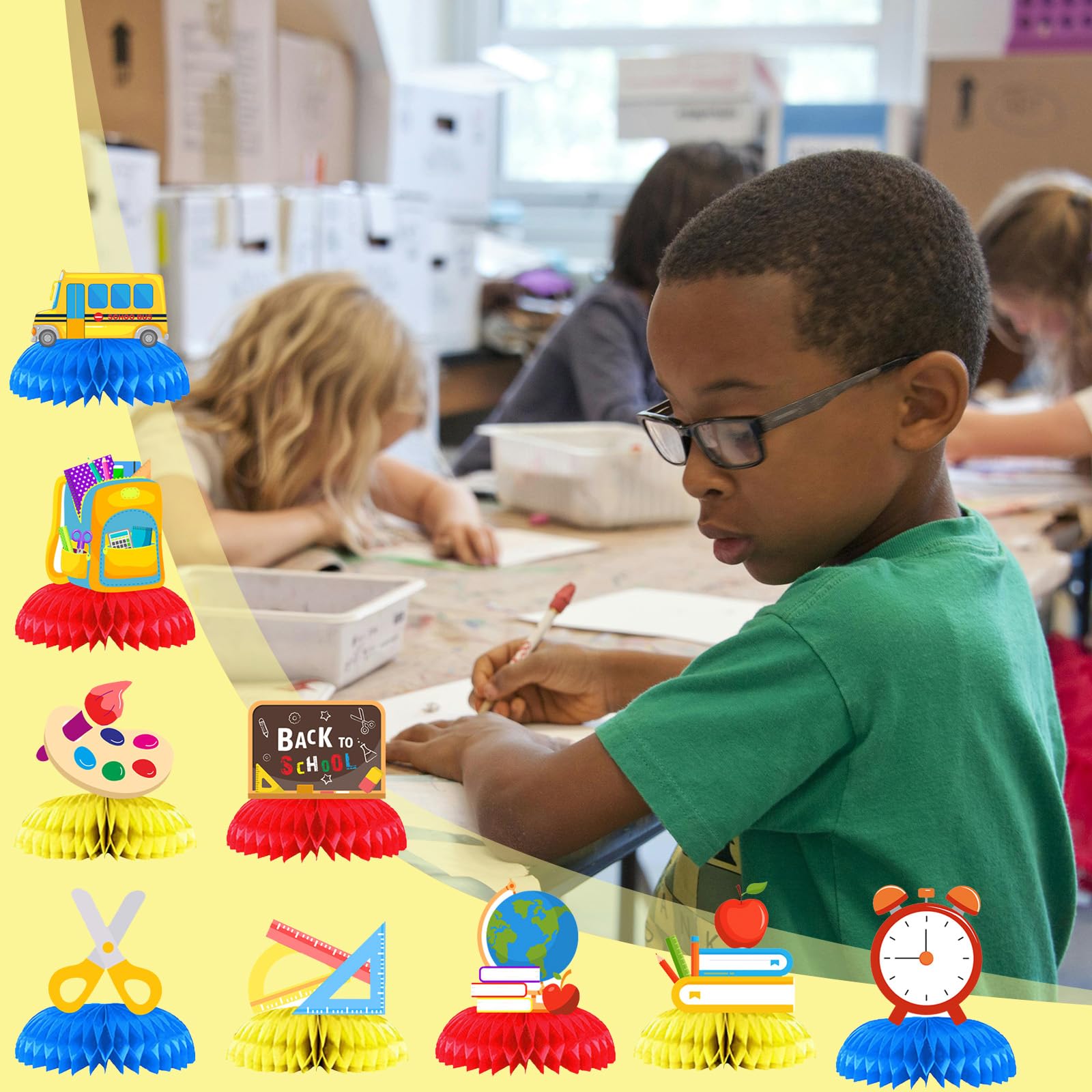 Snapklik.com : Aulaned 9Pcs Welcome Back To School Decorations, First ...