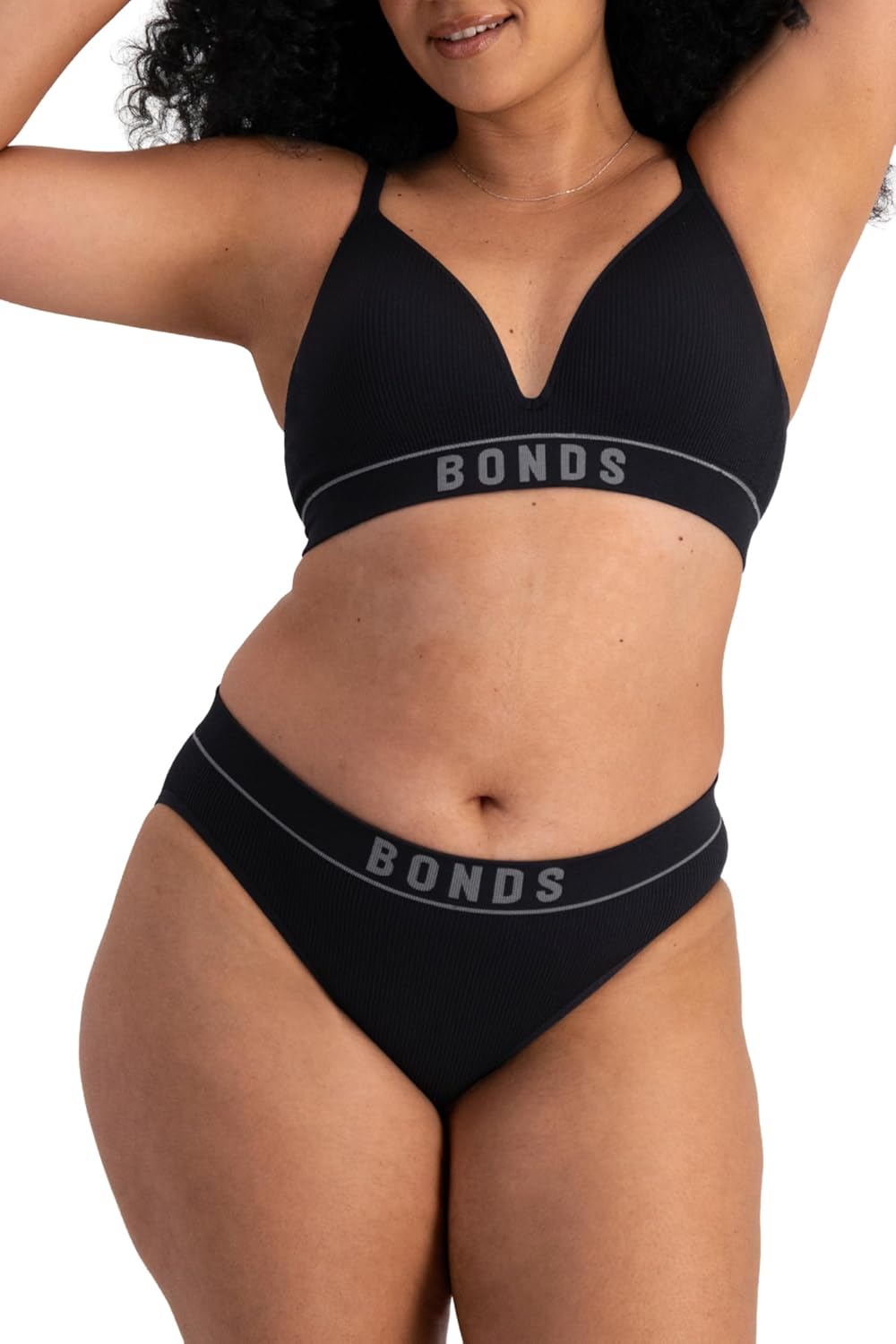 Bonds Women's High-Waist Bikini Underwear, Seamless Ribbed Stretch, High-Leg, Everyday Comfort - Image 2