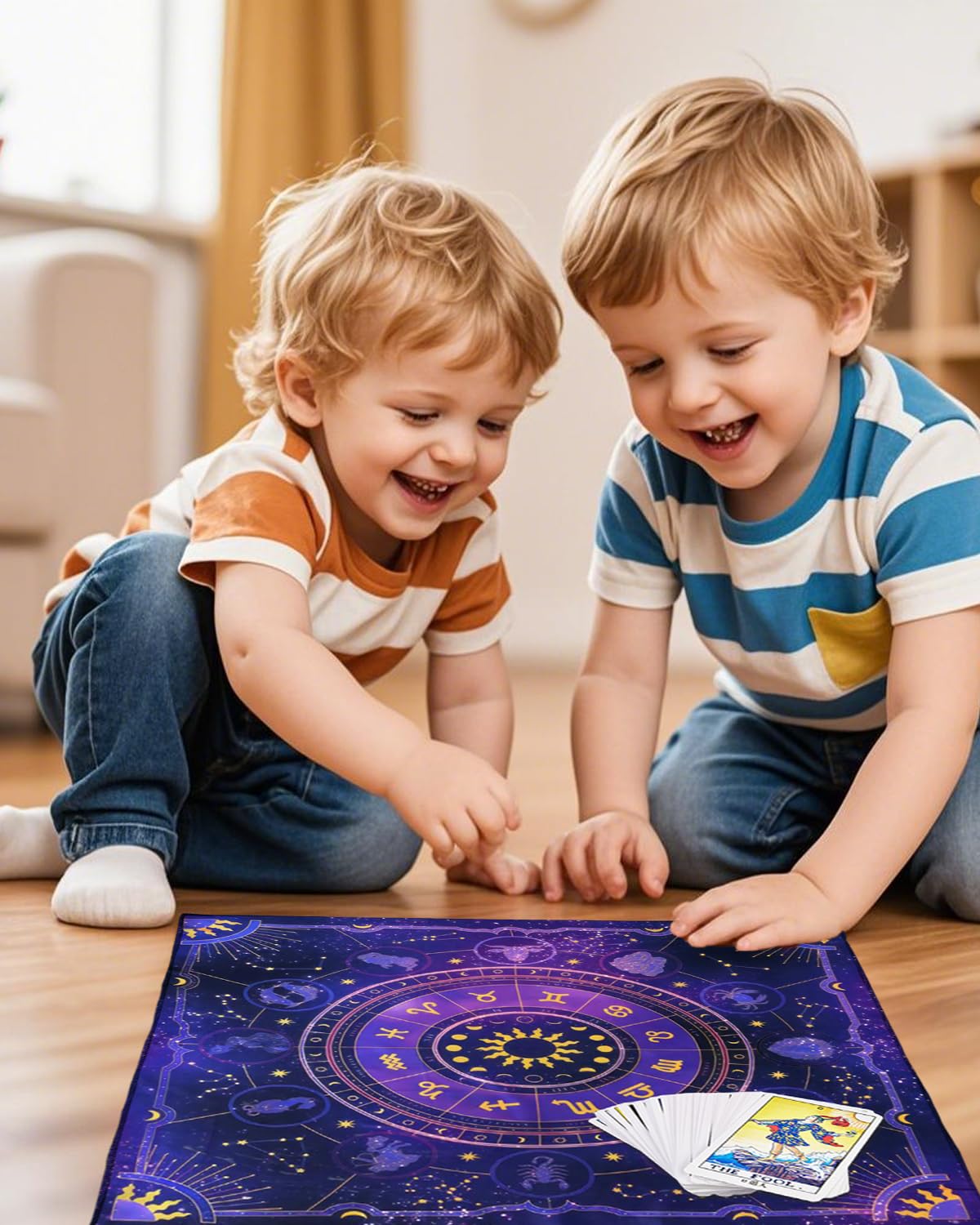 Vihaanta Tarot Cloth, Tarot Deck, Premium Purple Tarot Mat for Card Reading, Soft Spread Divination Cloth for Spiritual Practices, Includes One Purple Tarot Cloth(49 * 49cm) 2
