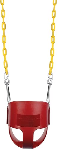 Miniatura 3 de New Bounce Asiento de columpio para niños pequeños  Columpio para bebé al aire libre, totalmente montado con cadenas recubiertas y acero inoxidable