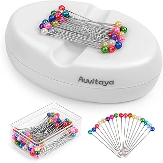 Auvitaya Magnetic Pin Holder, Pin Cushions for Sewing, Strong Magnet Pincushion, Cute Compact Needle Organizer, Bobby Pin Holder, Paper Clip Holder for Quilting, Sewing Accessories Magnetic Pin Dish