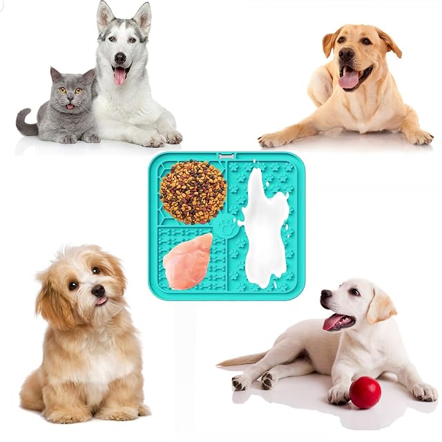 Foto 6 de 6 de JIEYUCHU Alfombrilla para Lamer Perros, Lick Mat para Perros y Gatos con Ventosa, Libre de BPA