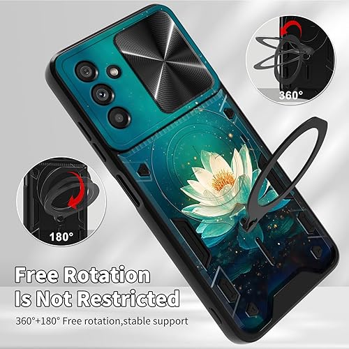 Vista 254 de Funda protectora híbrida para Samsung Galaxy A53 5G de 6.5 pulgadas y anillo giratorio de 360 grados, función atril, híbrida, de doble capa