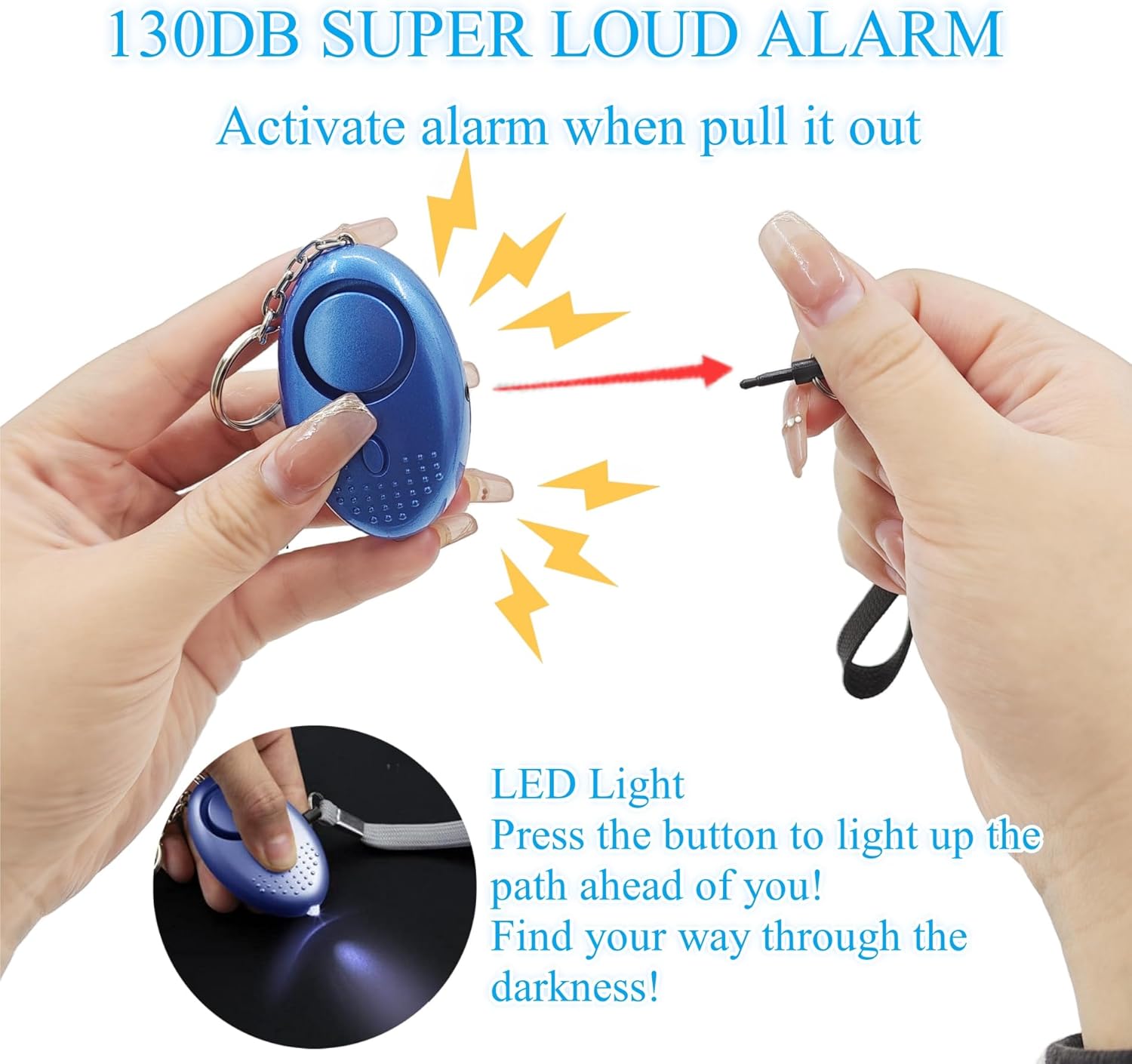 Wristlet Card Holder Keychain Set for Women with Whistle, Bottle Opener, Travel Bottle Holder and Wristlet Strap - Image 4