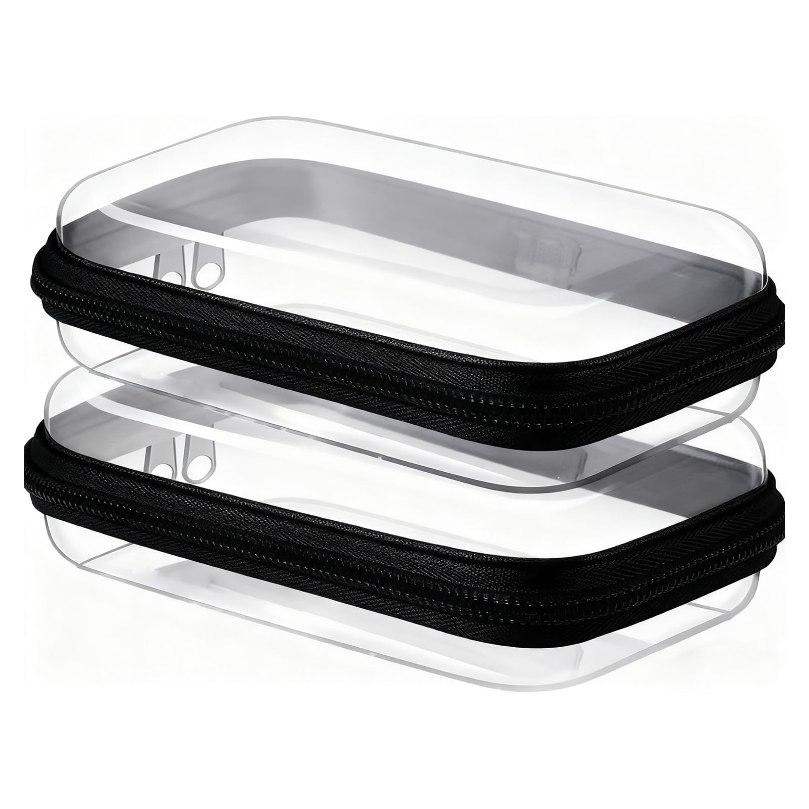 Photo 1 of NovaHF 2-Piece Black Clear Hard Shell Zipper Case Set