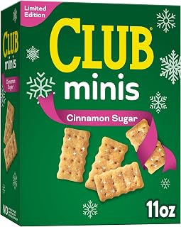 Club Minis Crackers, Spring Snacks, Snack Crackers, Limited Edition, Cinnamon Sugar, 11oz Box (1 Box)