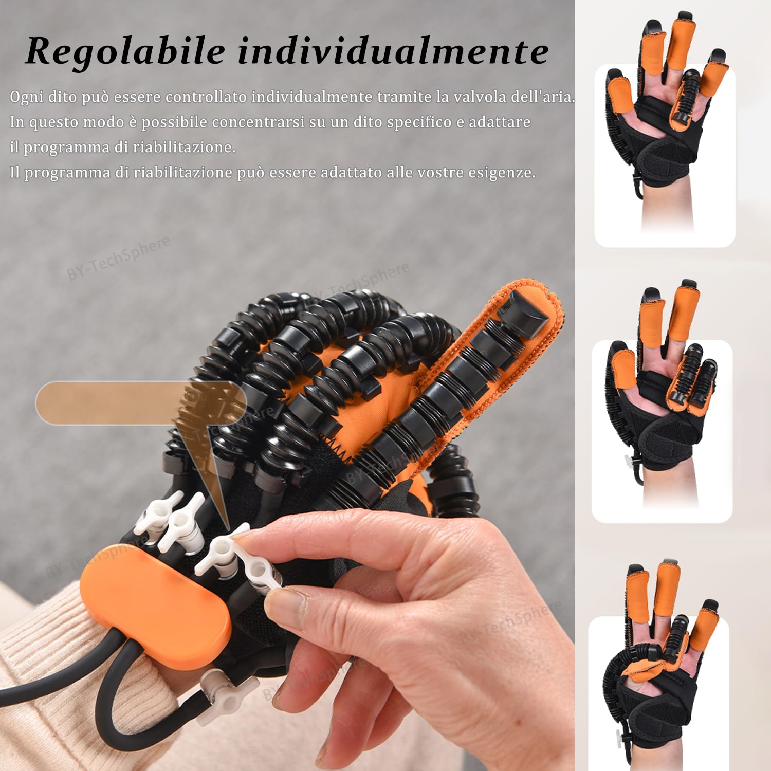 （Mano sinistra + Mano destra）Guanti Di Riabilitazione Per La Riabilitazione Delle Dita e Della Funzione Della Mano, Guanti Robotici,Guanto Robotico Di Riabilitazione Per Emiplegia, Mano Per Ictus.