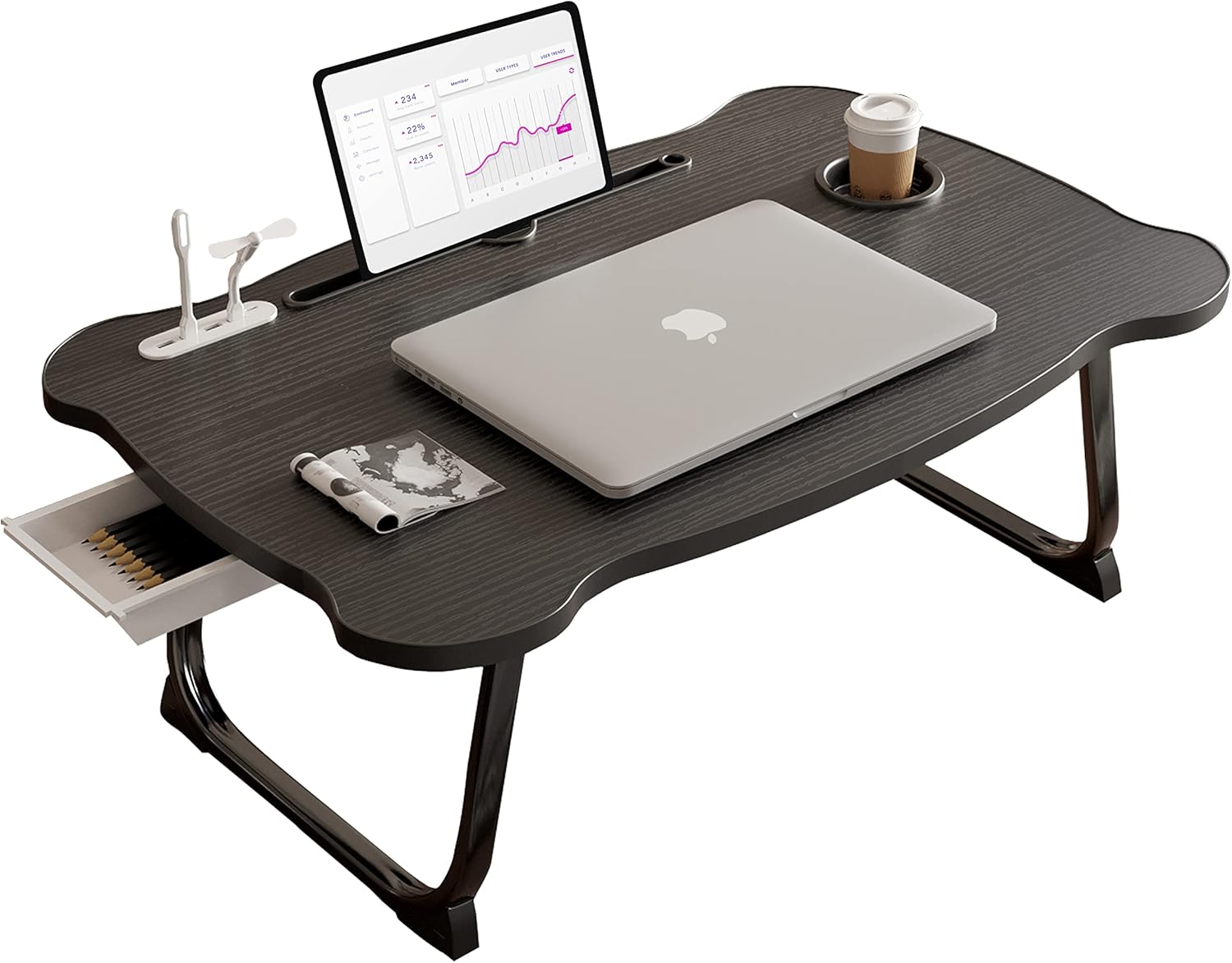 Eternal Wings Laptop Bed Desk,Bed Tray Table with 4 USB