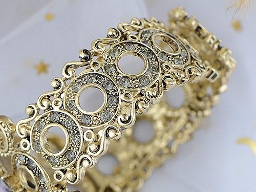 Miniatura 3 de Alilang Pulsera de mujer con camafeo victoriano morado antiguo en tono dorado antiguo