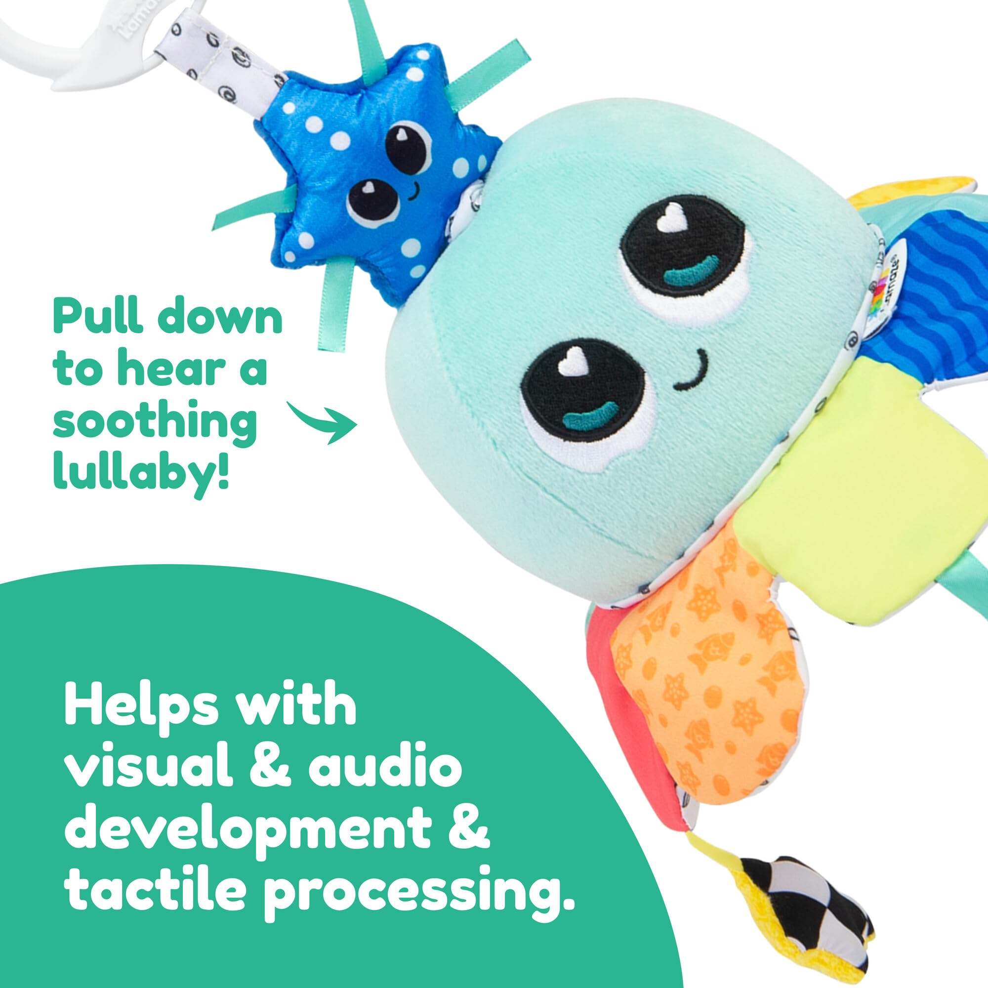 LAMAZE Soothing Salty Sam, Musical Baby Plush Toy with Gentle Sounds and Soft Textures - Image 2