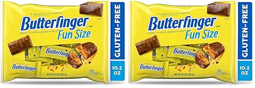 Miniatura 9 de Barras de caramelo Butterfinger tamaño divertido, crujiente y mantecoso con maní, envueltas individualmente, bolsa de 10.2 oz