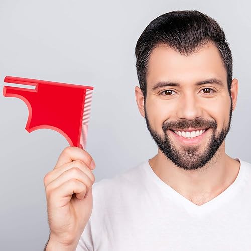 Miniatura 7 de 2 piezas de guía de barba, herramientas de plantilla de modelado, línea de bigote, plantilla de línea de cabello, corte de barba, moldeador de