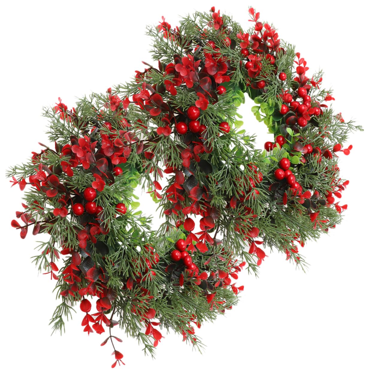 Guirnaldas de bayas navideñas artificiales para transformar tu entrada y salón