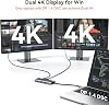 Estación de acoplamiento USB C de doble monitor para HP, estación de acoplamiento para laptop de 3 monitores | Hub USB C con pantalla cuádruple, adaptador USB C a 2 HDMI 4K, DP 8K, VGA, 4 USB, PD, dock USB C 9 en 1, dongle de estación de acoplamiento para computadora Dell 7