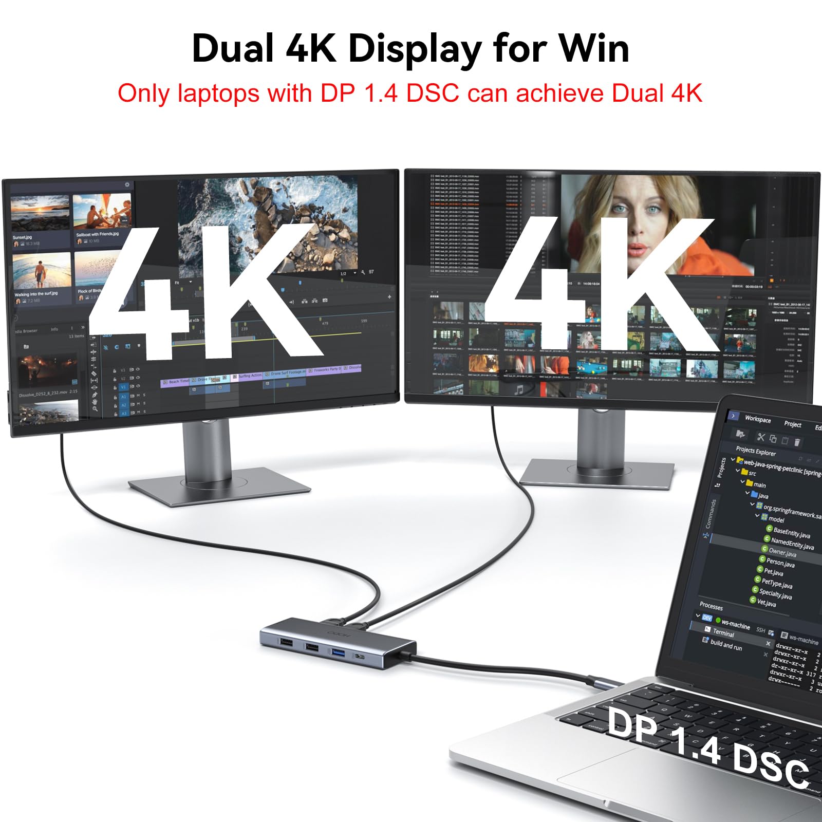 Amazon | USB Cドッキングステーションデュアルモニター、HP、ノート