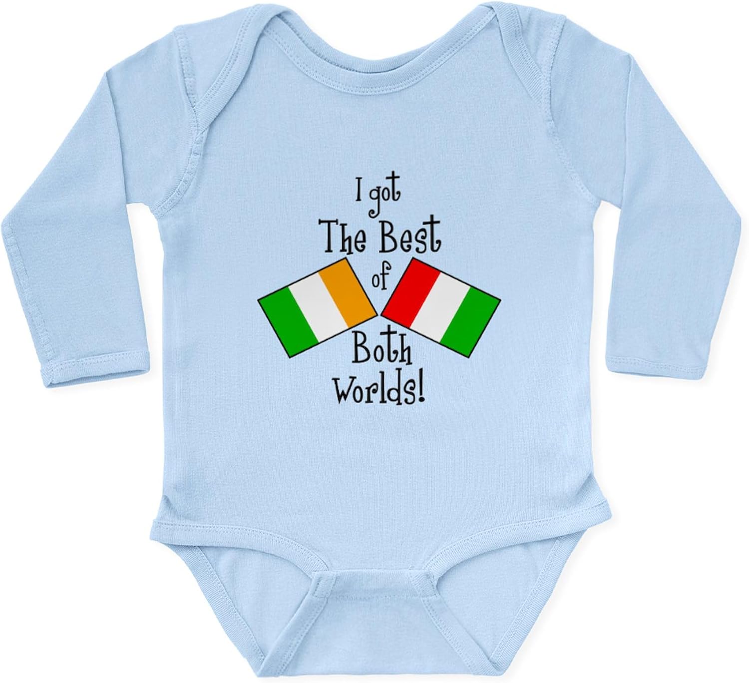 CafePress Irish Italian Kid Infant Bodysuit Body Suit Cute Long Sleeve Infant Baby Bodysuit Romper