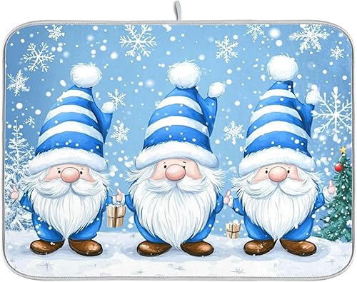 Vista 15 de Nautical Ocean Sea Turtle Dish Drying Mat for Kitchen Counter 18x24 in Starfish Retro Map Microfiber Drying Mats Absorbent Reversible Dish Pad Large