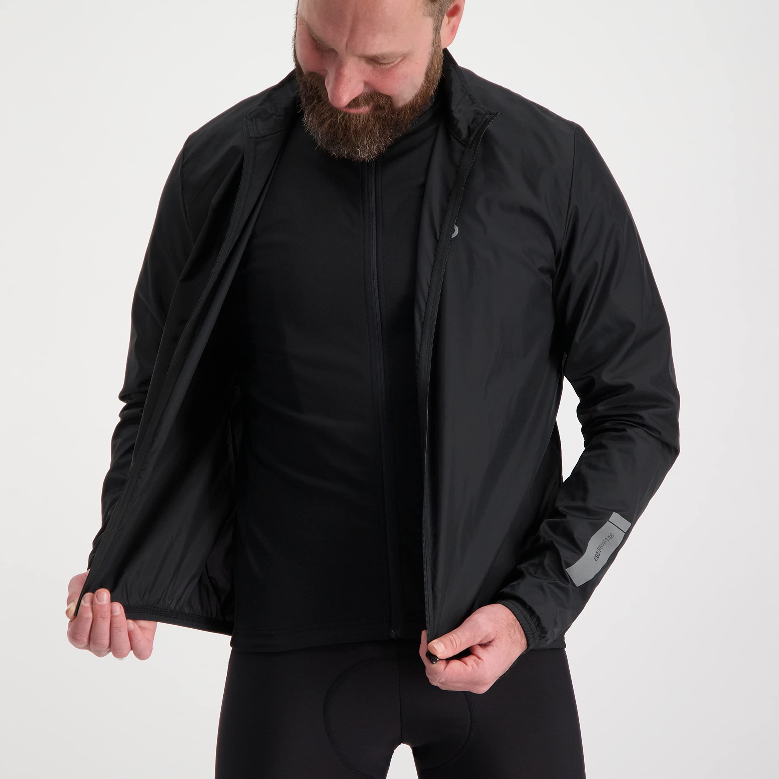 BBB Cycling FahrradJacke Herren und Damen | Wasserabweisend Winddicht Leicht Reflektierend | Rennrad Urban Radsport MTB Biking Polyamide | BaseShield BBW-148