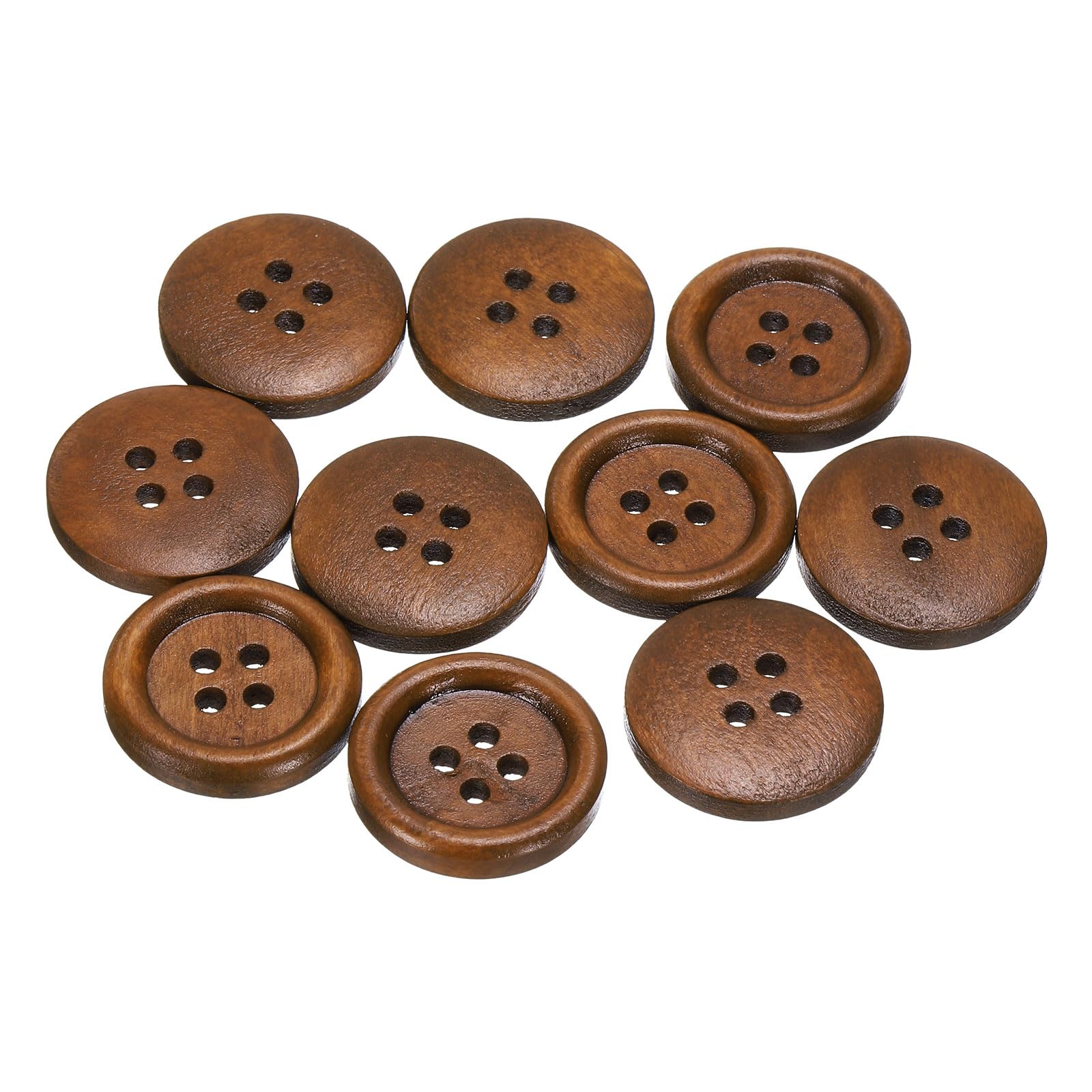 Round Oak Button 20mm