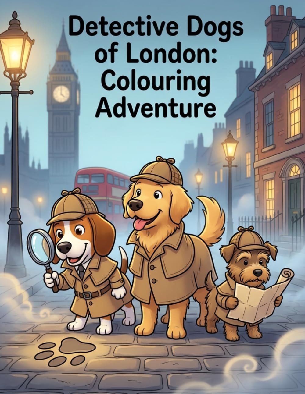Detective Dogs of London: A Mystery Colouring Adventure for Kids