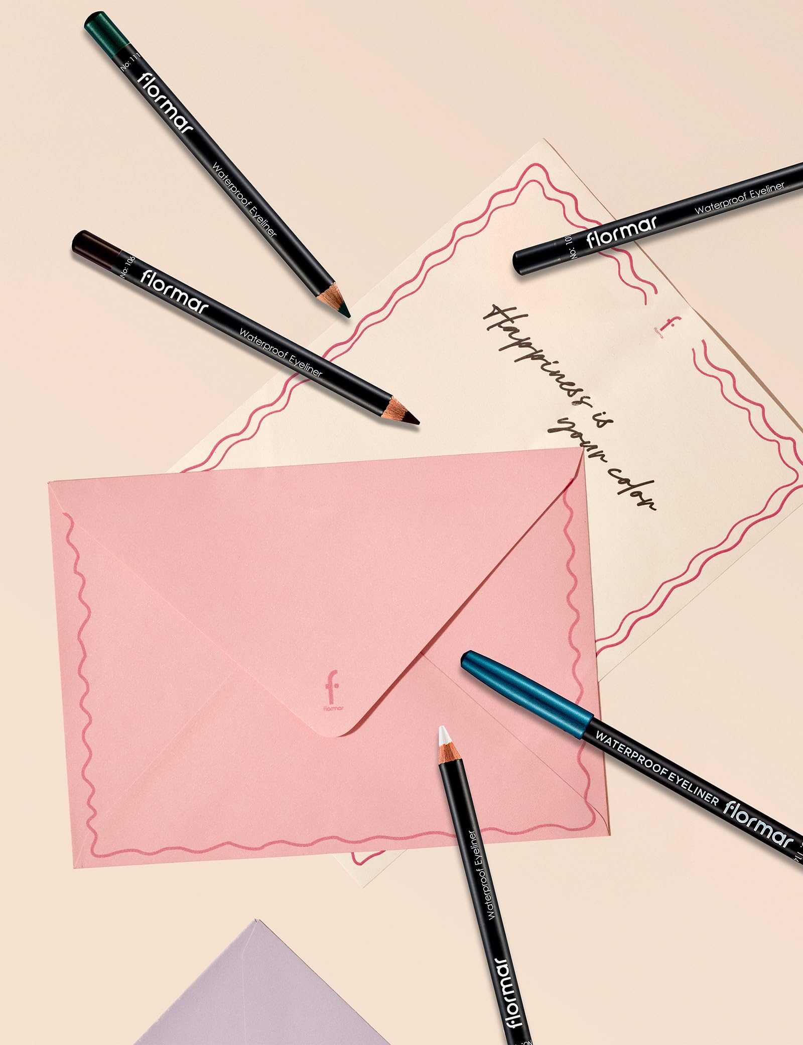 Flormar Suya Dayanıklı Mat Göz Kalemi (KAHVE) - Waterproof Eyeliner - 105 Warm Brown - 8690604109050
