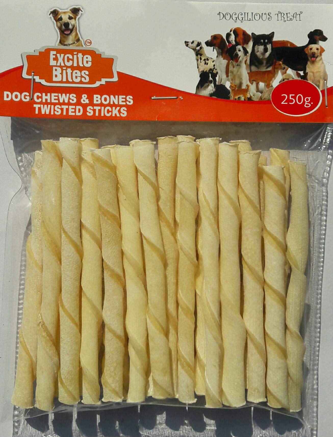 EXCITE BITES Dog Rawhide White Twisted Sticks | Dog Treats | Twisted Chew Sticks for Dogs | Dental Sticks for Dogs | Twisted Dog Chew Stick | Dog Treat | Puppy Treats | (Size 5") (250gms) (B07V5QLXDF) Amazon Price History, Amazon Price Tracker
