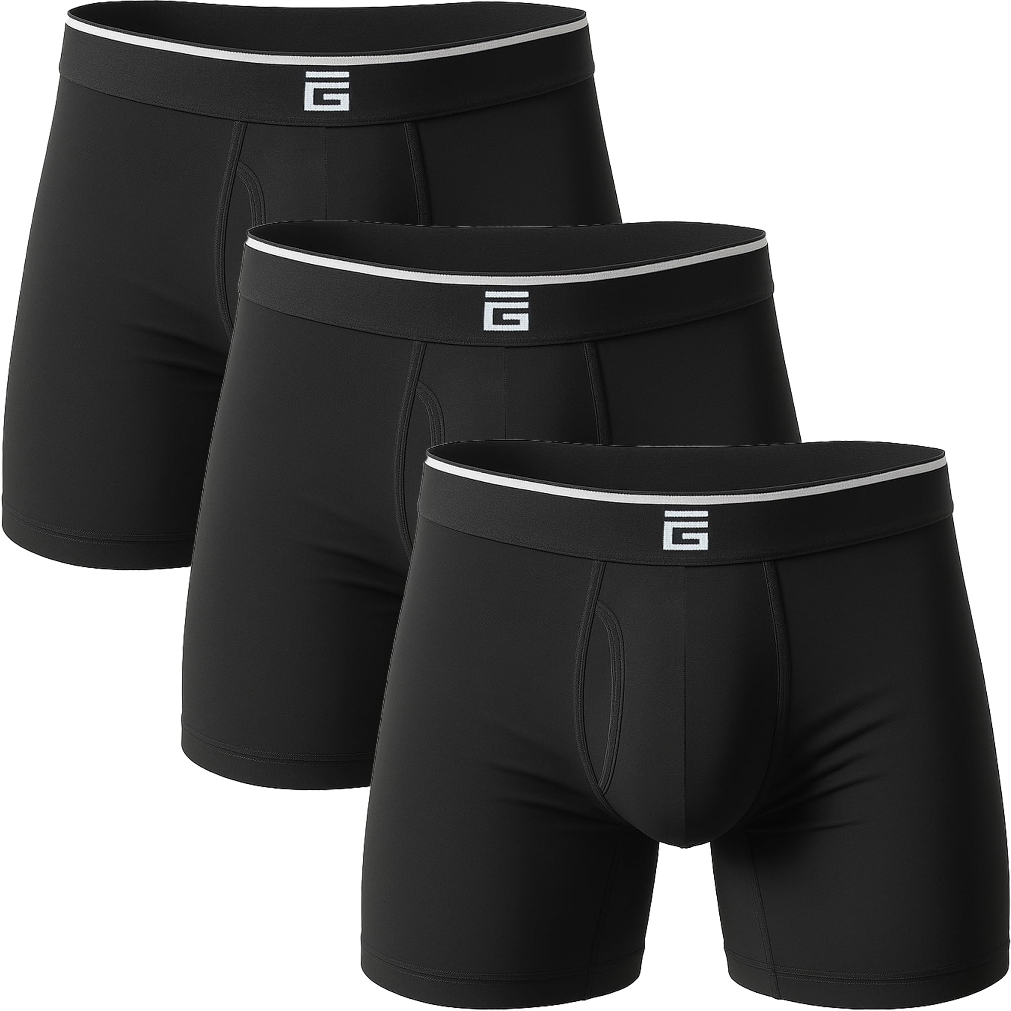 Giovici Mens Boxers Bamboo Anti Chafing Soft Comfortable Boxer Briefs Longer Leg - Boxer Shorts Multipack - Moisture Wicking Technology — view 15