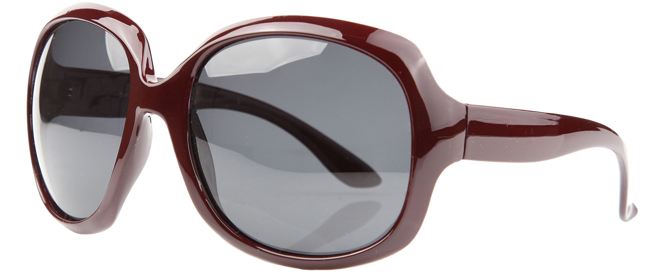 Sakkas 5654AG Polarized Retro Oversized Frame Fashion Sunglasses - Burgandy Polarized