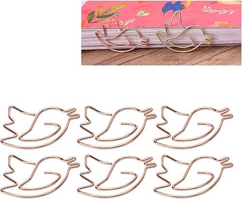 Miniatura 2 de 100 clips de papel con forma de animal de oro rosa, bonitos clips de papel con forma de conejo, bonitos clips de marcado para suministros de