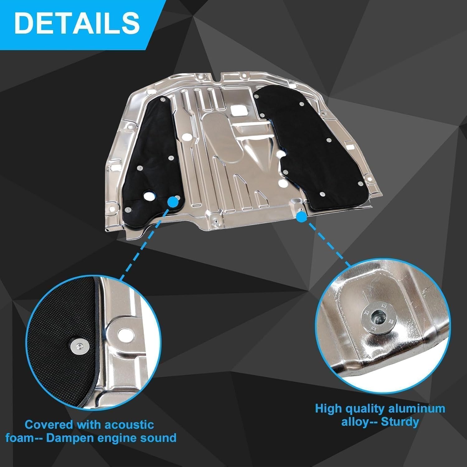 Engine Splash Guard Under Car Shield Cover Board with Screws and Clips Compatible with Honda Civic 2016-2021#74110-TBA-A00 90674-TY2-A01