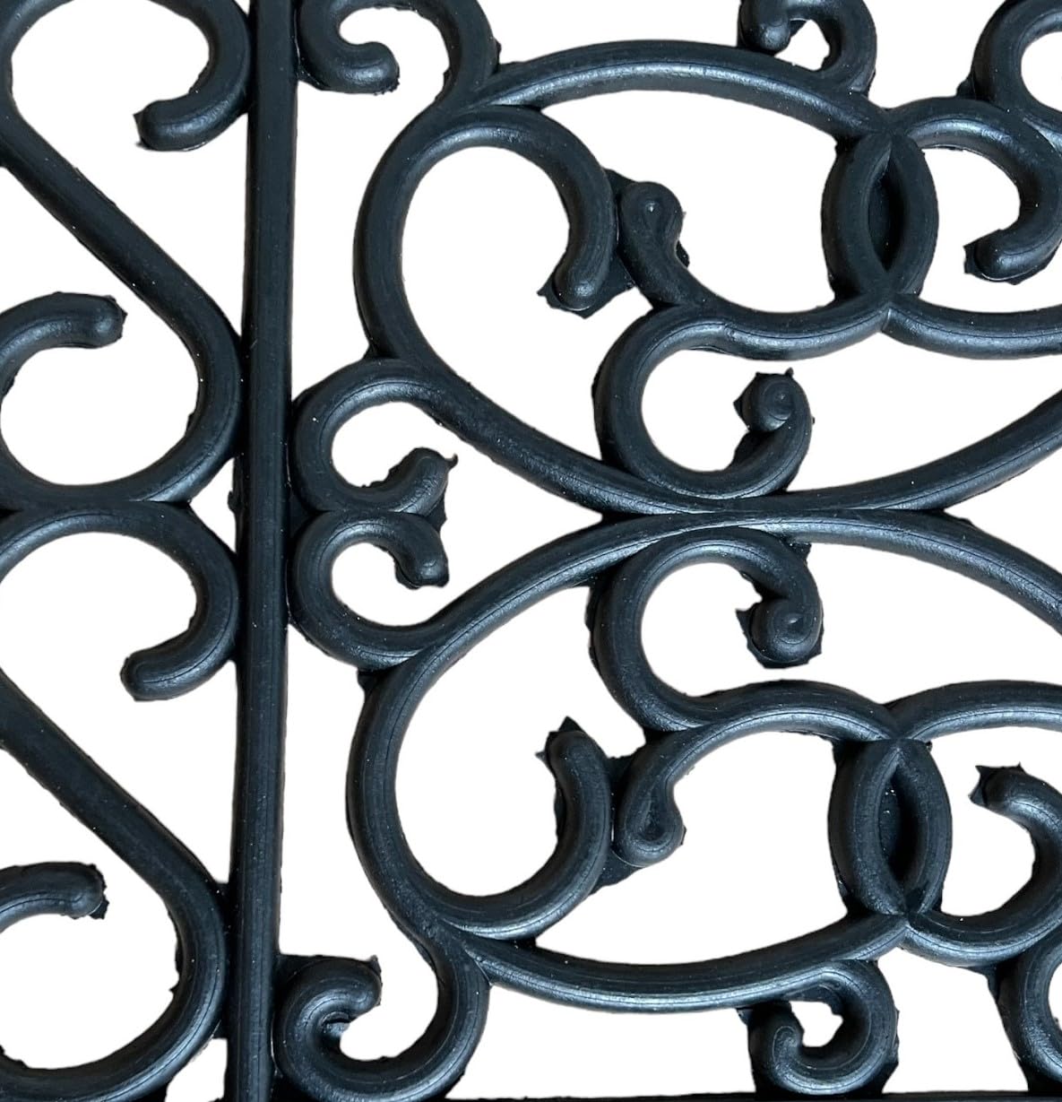 Jet-Line® | 5 Stück | Stufenmatte SCALA | schwarz | Relief | Rutschfeste Gummimatte | 25x75 cm | Ornament | Treppe | außen | outdoor | Antirutsch Matte | Gummi