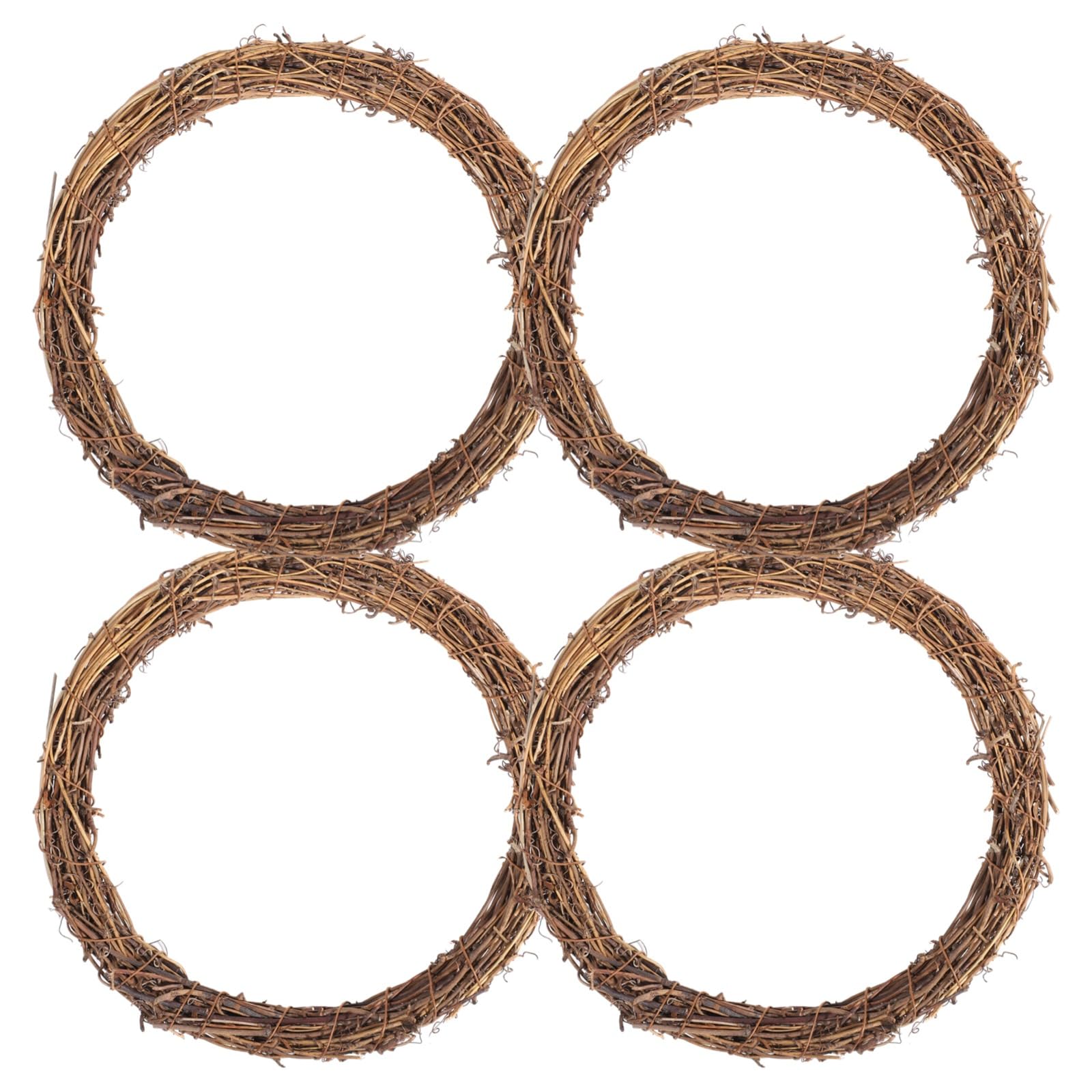 4 szt. DIY gałązki do majsterkowania z winorośli, średnica 30 cm, do girland i wieńców, pasują na wesele, do domu, na święta, drzwi, wazon i dekoracja ścienna, idealne do kreatywnych pomysłów na