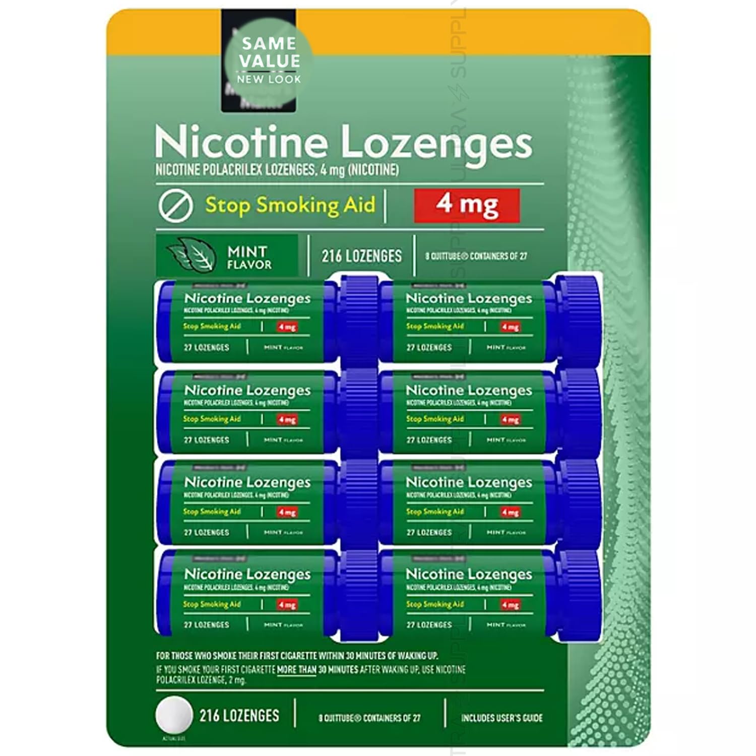 Amazon.com: Members Mark Nicotine Lozenges Mint Flavor 4 mg (216