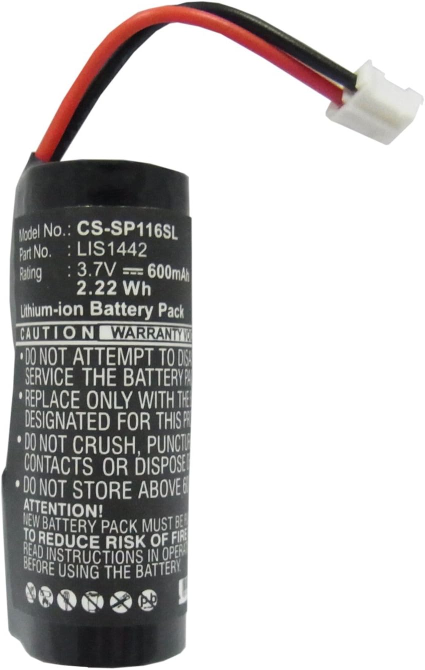 3.7V Battery Replacement for Move Navigation Co PS3 3 Move Navigat CECH-ZCS1T CECH-ZCS1K CECH-ZCS1E CECH-ZCS1U CECH-ZCS1M LIS1442 4-180-962-01 (600mAh/3.7V)