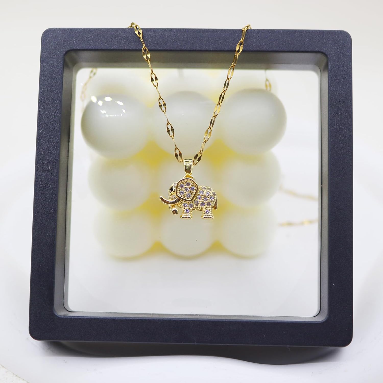 14k Gold Plated Solitaire Necklace for Women, Dainty Cz Pendant Chain Choker, Trendy Layered Gold Jewelry Gift for Her - Image 8