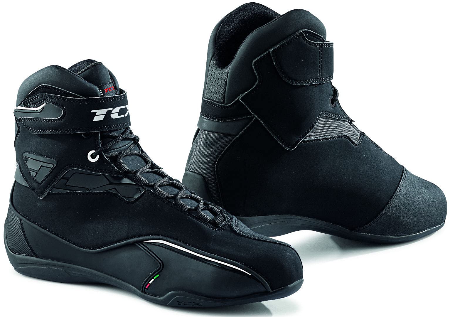 Men's Zeta Waterproof Motorcycle Shoes, Sporty and Waterproof, Urban Shoes, Microfibre Upper, Lacing and Velcro Fastening
