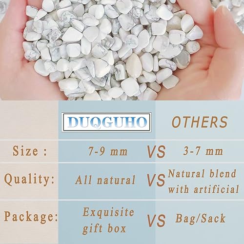 Miniatura 6 de DUQGUHO Grava blanca turquesa - Rocas decorativas para acuario, grava de fluorita natural, cristales de fluorita a granel, grava para pecera, grava,