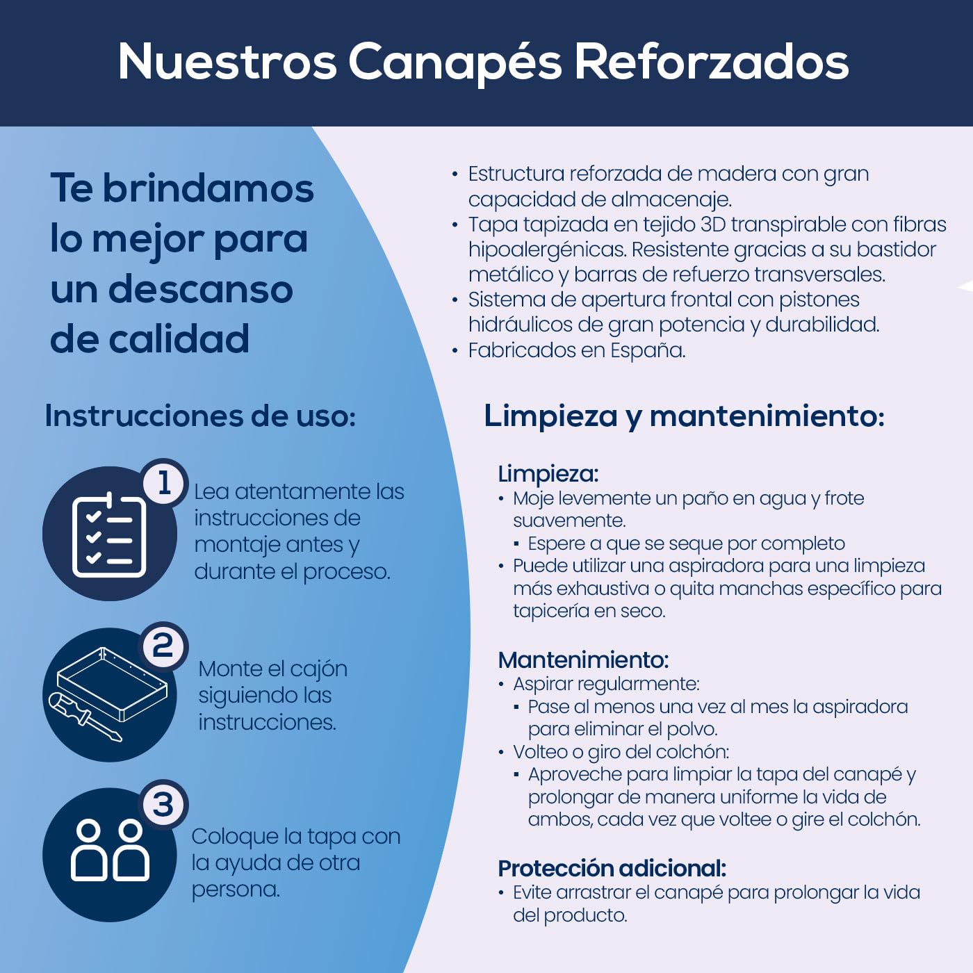 DUÉRMETE Online - Canapé Abatible de Madera Súper Reforzado con Gran Capacidad, Esquinas Redondeadas, 135 x 190, Wengué