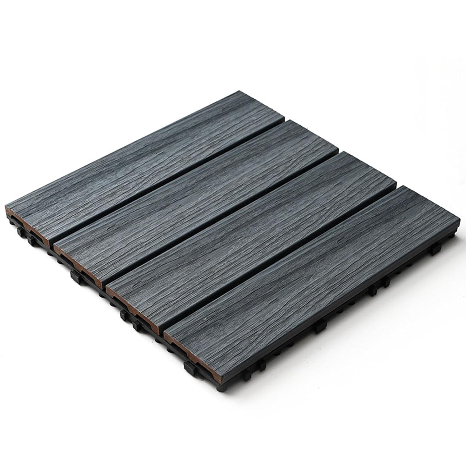 Piastrelle for pavimenti ad incastro for interni ed esterni, pavimento for tutte le stagioni da 12 pollici, piastrelle for patio 1 pezzo(Light Gray)