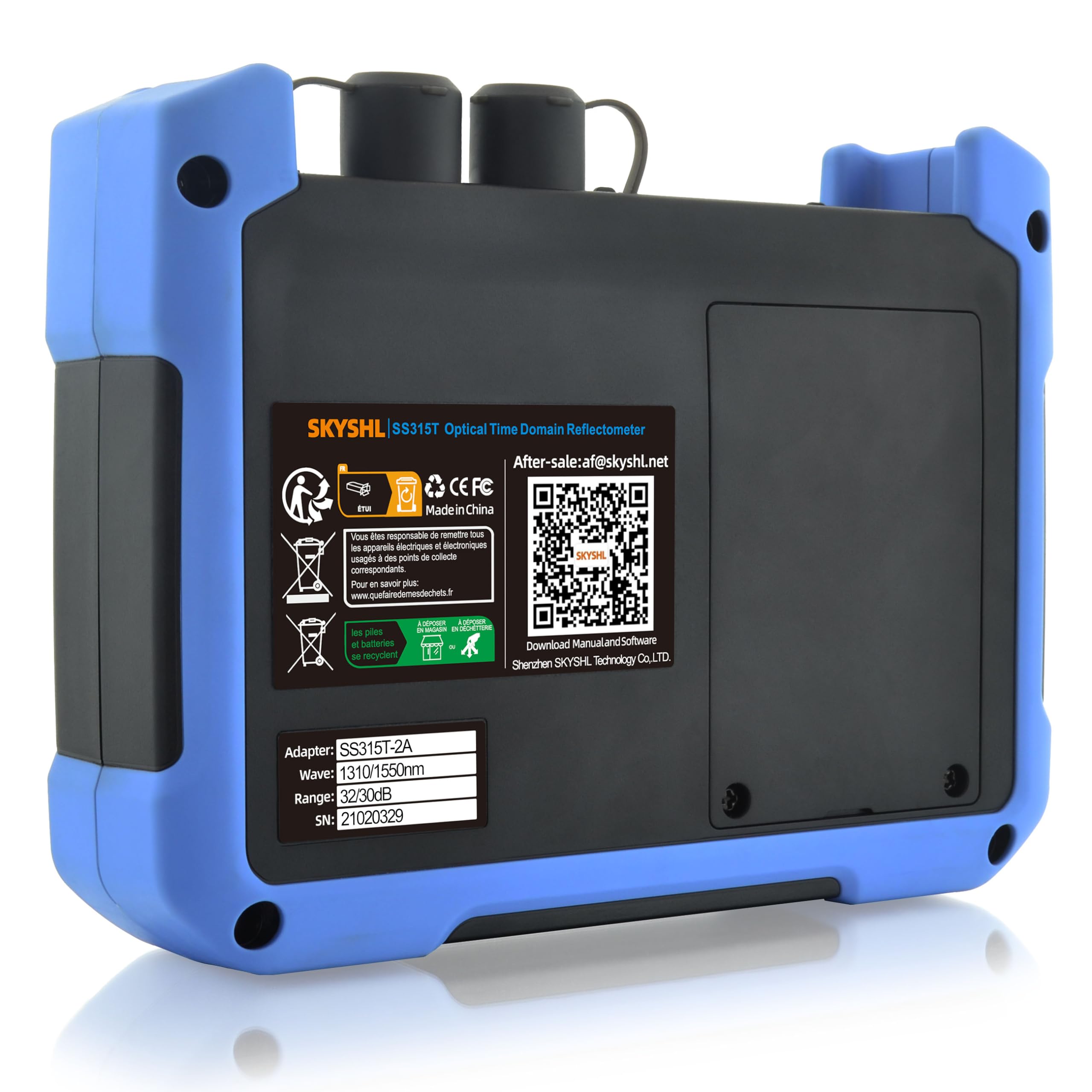 1310nm/32dB+1550nm/30dB SM LWL OTDR Glasfaser Tester mit OPM+OLS+VFL+Karte Ereignis+APP-Modul+7-Zoll Touchscreen Kompatibel mit APC und UPC SC+FC+ST+LC-SS315T-2A1