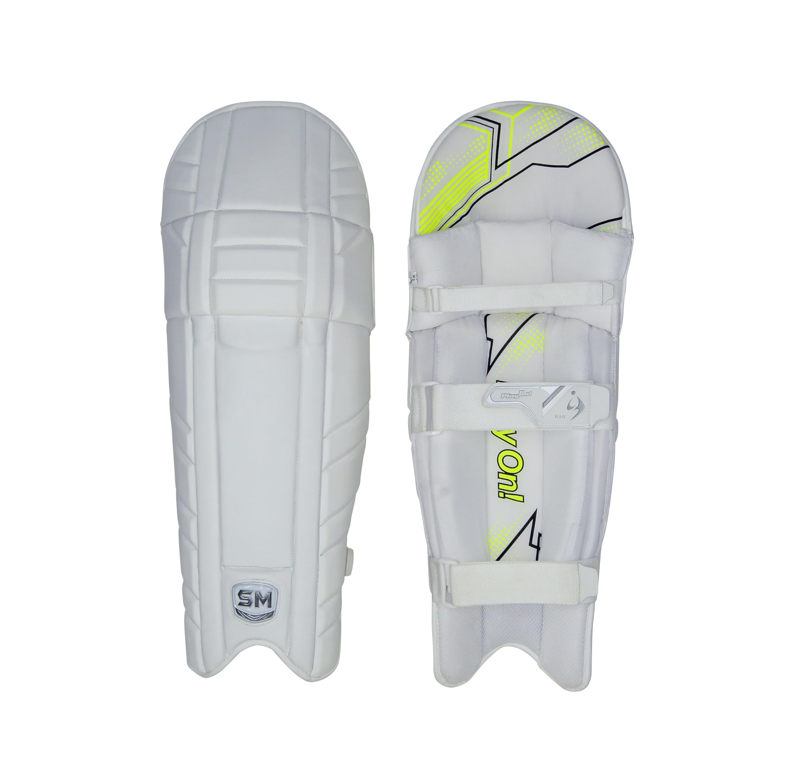SM Cricket Batting Pads/Legguard Blaze | Mens Ambidextrous | White | Senior Club Level Protection | 1 Pair (Youth) (B0D7TR2QXV) Amazon Price History, Amazon Price Tracker